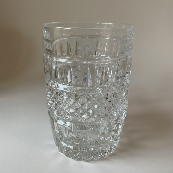 Bohemian Czech Cut Crystal Diamond Point Mugs Set of 2 Vintage 1980s - Picture 7 of 16